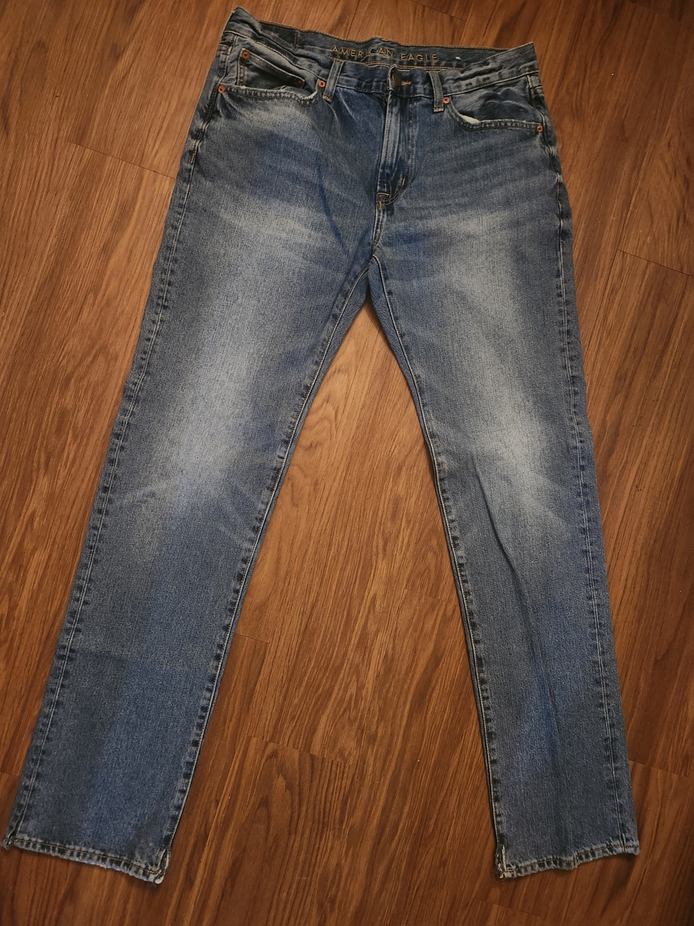 American Eagle Outfitters Men's Light Blue Straight Jeans